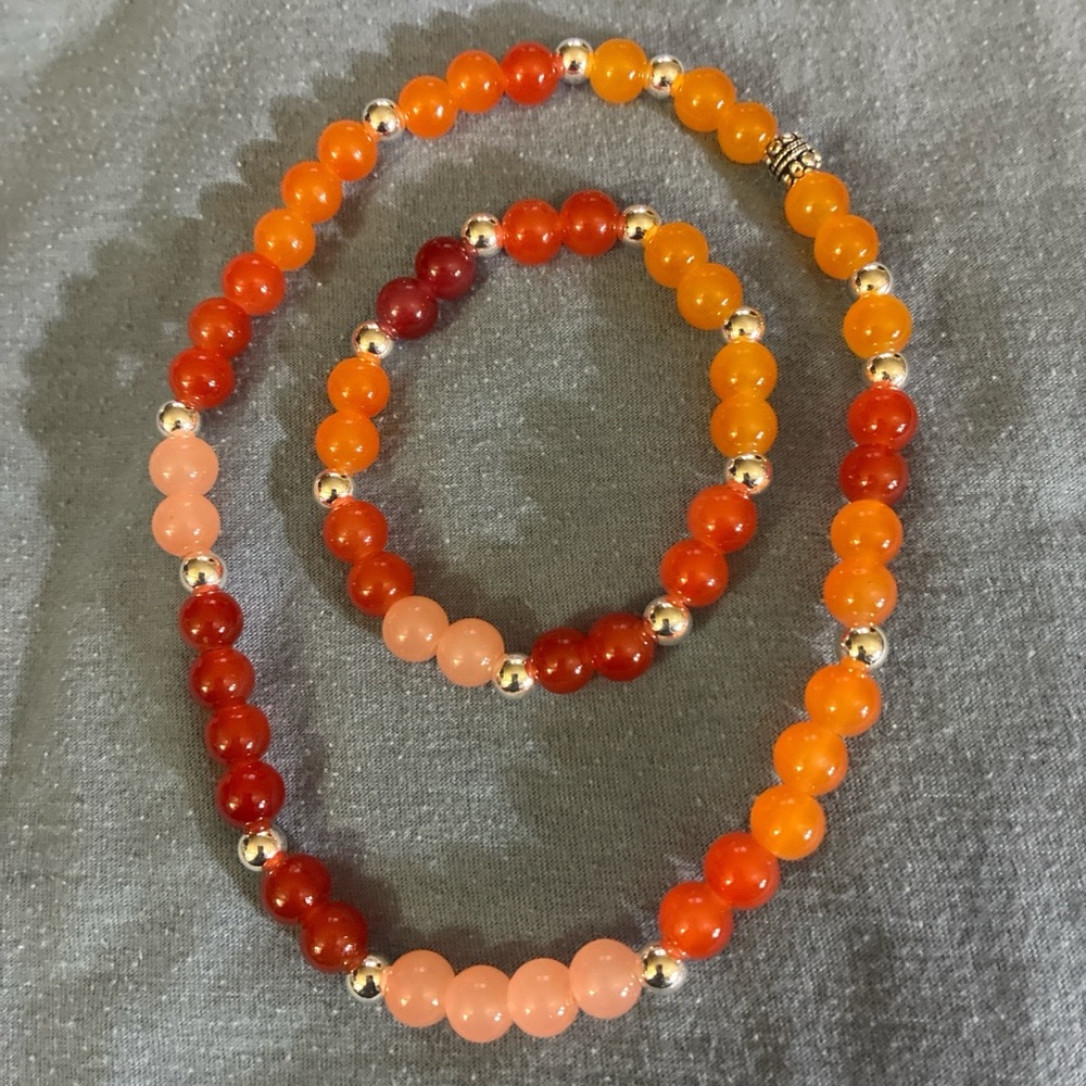 Vibrant Beaded Necklace and Bracelet Set
